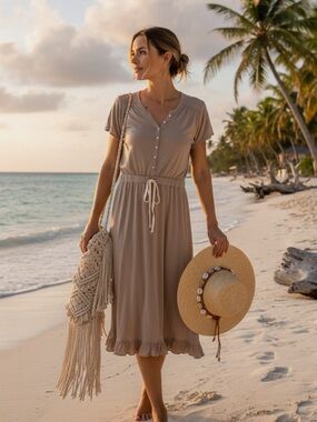 FP BEACH Free People Ludrow MIDI Dress